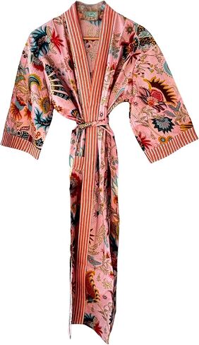 ملابس نوم من KANNOPREET CLOTHING، رداء كيمونو قطني، نمط تقليدي طويل بطول 48-50 بوصة، جيبان جانبيان in Saudi Arabia