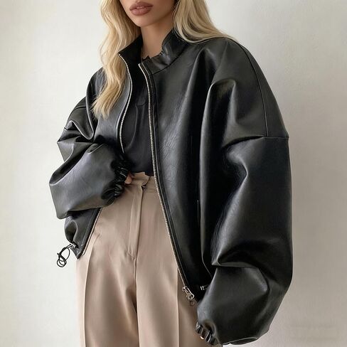 Classic motorcycle style PU jacket in Saudi Arabia