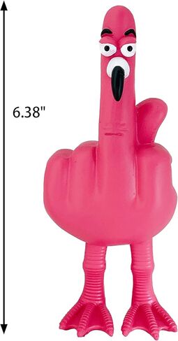 تمثال فلامنغو الأوسط من coeazy Pink - ديكور مكتب مضحك من الراتنج مقاس 6.3 بوصة، تمثال فلامنغو متمرد فريد للمنزل والمكتب والسيارة والرف، هدية فنية ملتوية للتعبير عن الذات ومحبي الفكاهة in Kuwait