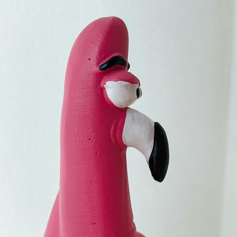 تمثال فلامنغو الأوسط من coeazy Pink - ديكور مكتب مضحك من الراتنج مقاس 6.3 بوصة، تمثال فلامنغو متمرد فريد للمنزل والمكتب والسيارة والرف، هدية فنية ملتوية للتعبير عن الذات ومحبي الفكاهة in Kuwait