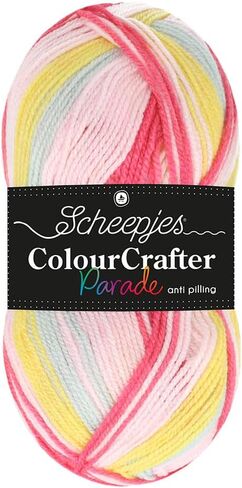 Scheepjes Color Crafter Parade 100g خيوط - 403 مزيج أصفر - أكريليك قسط ناعم للحياكة والحيوانية in Kuwait