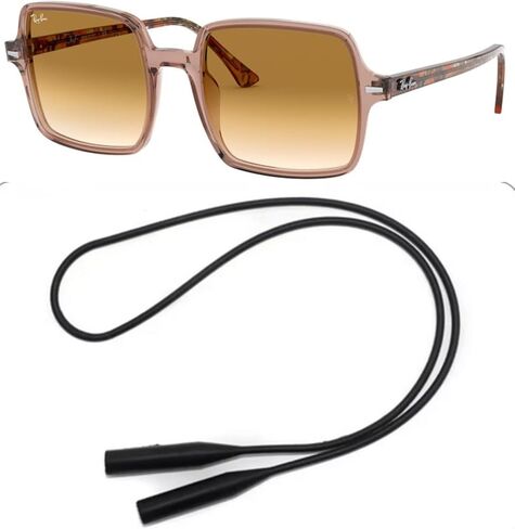 Ray-Ban RB1973 Sunglasses Bundle: RB 1973 128151 Transparent Light Brown and Universal Anti-slip Silicone Leash in Saudi Arabia