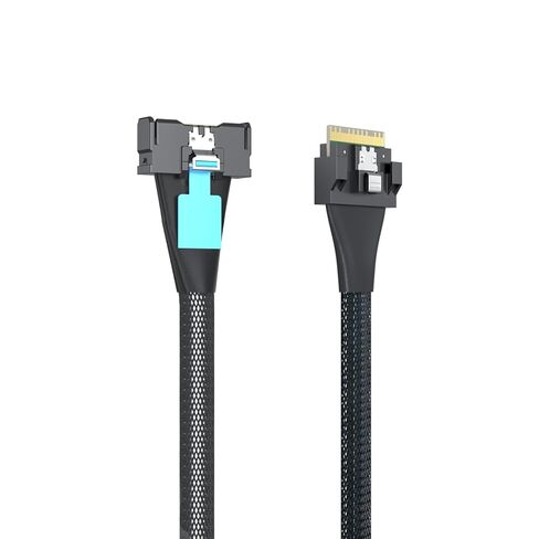 10Gtek PCIe Gen5 MCIO to MCIO 8X Cable, SFF-TA-1016 74Pin 85-ohm, Server Storage Cable for NVMe Backplanes, HBAs, All-Flash Arrays, 0.75~0.8m(2.46~2.62ft) in Saudi Arabia