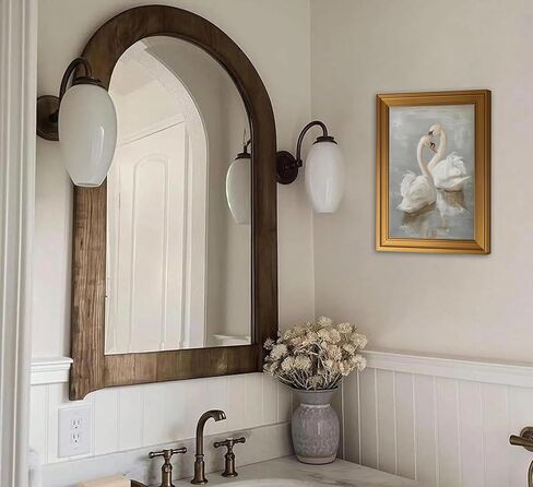 Vintage Gold Framed Wall Art Classical Swan Painting Picture Wall Decor Rustic Farmhouse Animal Poster Print Artwork for Living Room Nursery Bedroom Bathroom Office in Saudi Arabia