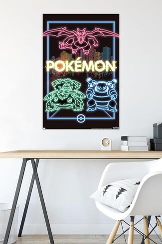 Trends International Pokémon - Neon Group Wall Poster, 22.375" x 34", Premium Unframed Version in Saudi Arabia