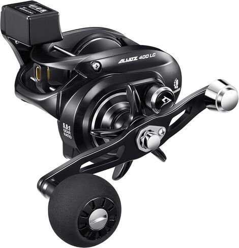 Piscifun Alijoz 400 LC Trolling Reel with Line Counter, Aluminum Alloy Frame Low Profile Casting Reel 38Lbs Max Drag, 8+1 Stainless Bearings Fishing Reel for Fresh & Saltwater Musky, 5.5:1 Gear Ratio in Saudi Arabia