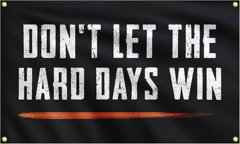 Don't Let The Hard Days Win Tapestry 3x5 FT, Inspirational Quote Wall Hanging Poster, Motivational Mental Health Decor for Bedroom, Office, Dorm, Encouragement Gift for Strength & Hope in Saudi Arabia