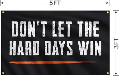 Don't Let The Hard Days Win Tapestry 3x5 FT, Inspirational Quote Wall Hanging Poster, Motivational Mental Health Decor for Bedroom, Office, Dorm, Encouragement Gift for Strength & Hope in Saudi Arabia