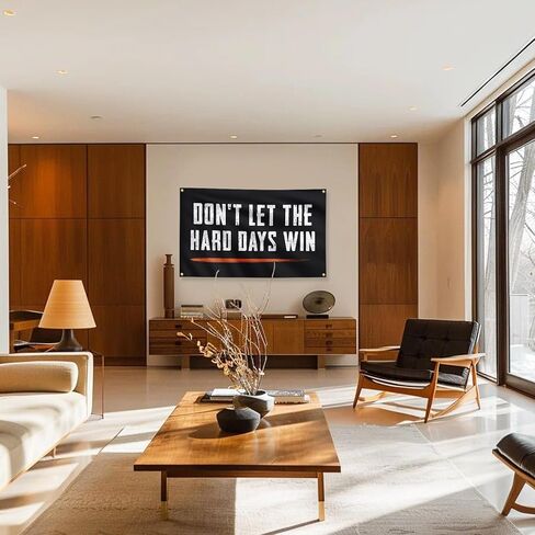 Don't Let The Hard Days Win Tapestry 3x5 FT, Inspirational Quote Wall Hanging Poster, Motivational Mental Health Decor for Bedroom, Office, Dorm, Encouragement Gift for Strength & Hope in Saudi Arabia