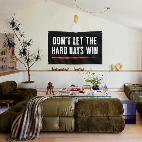 Don't Let The Hard Days Win Tapestry 3x5 FT, Inspirational Quote Wall Hanging Poster, Motivational Mental Health Decor for Bedroom, Office, Dorm, Encouragement Gift for Strength & Hope in Saudi Arabia