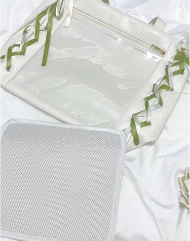 Laukie Cute Ribbon Bow Ita Tote Bag with Large Capacity and Clear Pocket (No Accessory) in Saudi Arabia