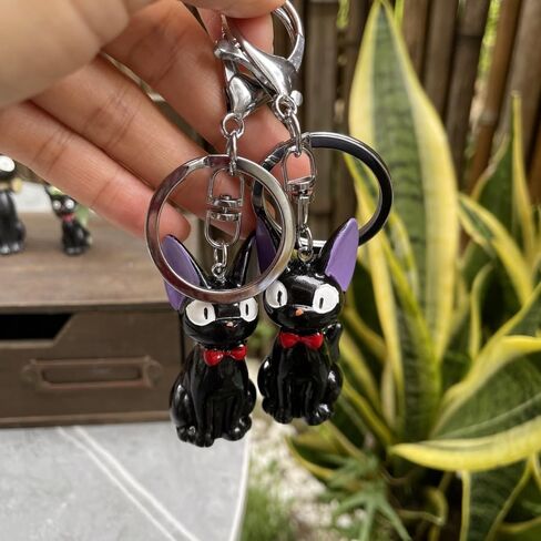 YIKEMU سلسلة المفاتيح القط الأسود مع القوس، قلادة مواء الزخرفية، القط الشكل سحر Keyrings كاري مفتاح سلسلة مفاتيح حلقية للفتيات الفتيان هدية in Saudi Arabia