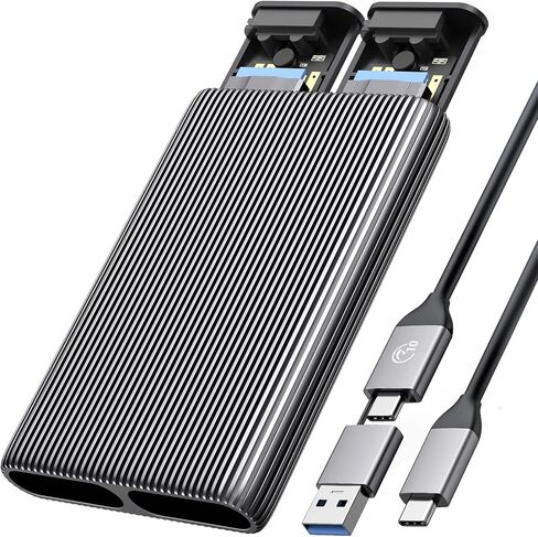 Orico 40GBPS M.2 NVME SSD العلبة مع مروحة التبريد ، أدوات الألومنيوم المجانية M.2 محول متوافق مع Thunderbolt 4/3 USB3.2/3.1/3.0/2.0 ، الحد الأقصى 8TB سعة in Kuwait