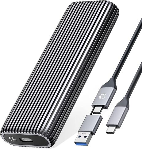 Orico 40GBPS M.2 NVME SSD العلبة مع مروحة التبريد ، أدوات الألومنيوم المجانية M.2 محول متوافق مع Thunderbolt 4/3 USB3.2/3.1/3.0/2.0 ، الحد الأقصى 8TB سعة in Kuwait