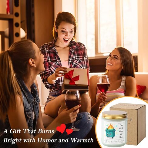 شمعة معطرة باللافندر المضحكة على النار، هذا الضوء الصغير الخاص بي سأدعه يلمع، هدايا مكتبية للنساء والرجال وزملاء العمل والأصدقاء، ملحقات ديكور مكتب القمامة العاطفية in Saudi Arabia