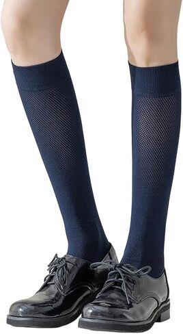 Verdancy Women's 2-Pack Knee-High Long Mesh Cotton Socks – Comfort Cuff Micro Compression Over the Calf Socks in Saudi Arabia