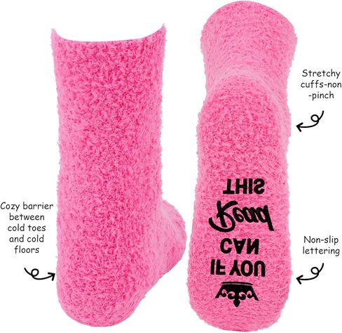 Moikolok Retirement Socks for Women Gift Ideas for Woman Queen Has Retired Cozy Christmas Mother's Day Gift (Hot Pink/Purple) in Saudi Arabia