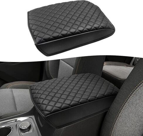KBH Center Console Armrest Cover for 2018-2023 Chevy Traverse, Vinyl Leather, Middle Console Lid Protector Cushion Pad, Anti-Scratch, Black in Saudi Arabia