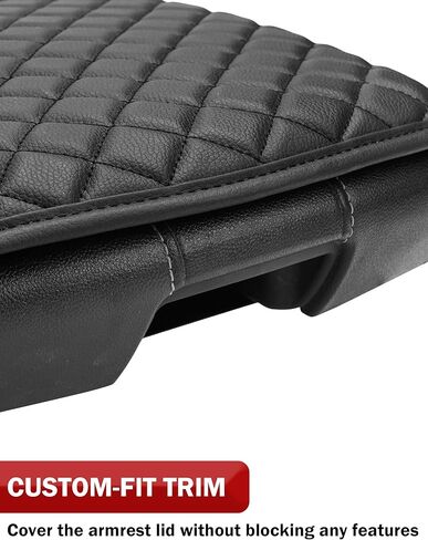 KBH Center Console Armrest Cover for 2018-2023 Chevy Traverse, Vinyl Leather, Middle Console Lid Protector Cushion Pad, Anti-Scratch, Black in Saudi Arabia