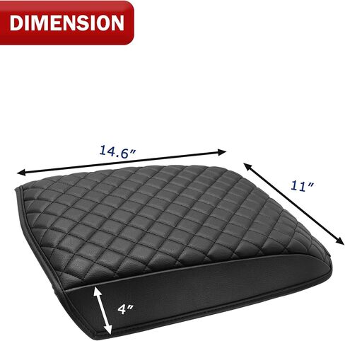 KBH Center Console Armrest Cover for 2018-2023 Chevy Traverse, Vinyl Leather, Middle Console Lid Protector Cushion Pad, Anti-Scratch, Black in Saudi Arabia