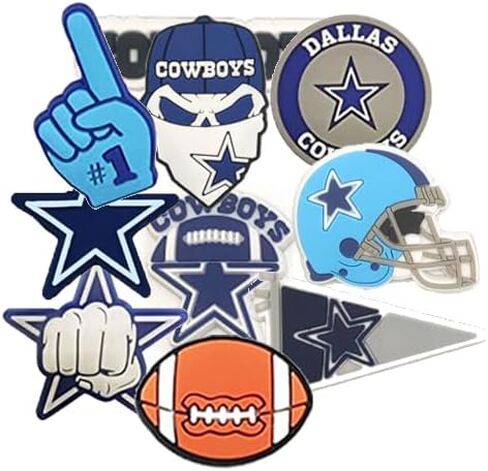 Design for Cowboys Shoe Charms Multi Pack for Unisex-Adult Teens DIY Decoration (LXB-Nz.2) in Saudi Arabia