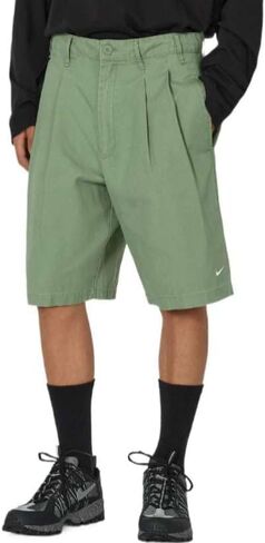 Nike Men's Life Pleated Chino Short 36 Oil Green/White in Saudi Arabia