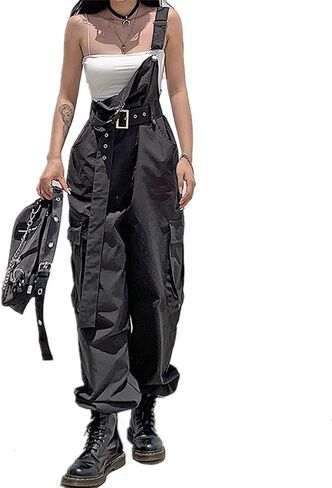 Harajuku Gothic Fashion Patchwork Black Jeans Punk Grunge Aesthetic Women Autumn Electro Pants Emo Printed Streetwear in Saudi Arabia