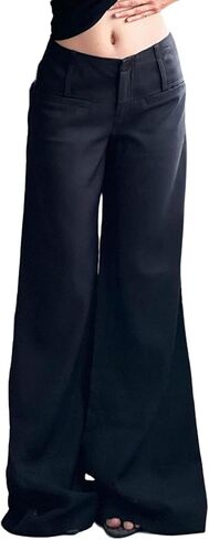 Harajuku Gothic Fashion Patchwork Black Jeans Punk Grunge Aesthetic Women Autumn Electro Pants Emo Printed Streetwear in Saudi Arabia