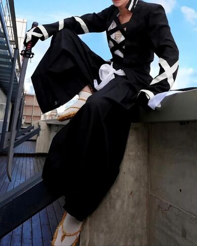 FCCAM Ichigo Kurosaki زي الرجال أنيمي Ichigo تأثيري ألف سنة الحرب الدموية ملابس الهالوين in Kuwait