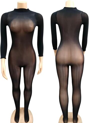 KIZOIEJE المرأة النفط لامعة Bodystocking 5D شير كامل الجسم الجورب ملابس داخلية مثيرة كلوبوير in Kuwait