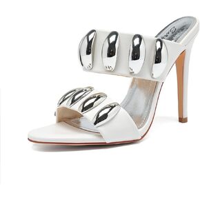 Women's Pearl Open-Toe Sparkly 4.3IN Stiletto Heels Sandals Nightclub Party Wedding Shoes in Saudi Arabia