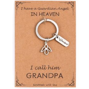 هدايا تذكارية لفقدان الجد هدايا التعاطف لفقدان أحد أحبائك Guardian Angel Keychain Accessories سلاسل المفاتيح هدية الفجيعة فكرة ذكرى الحزن سلسلة المفاتيح لأفضل صديق النساء الرجال in Saudi Arabia