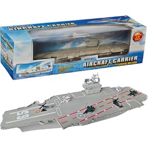 OTONOPI Aircraft Carrier Naval Ship Model Warship Battleship with Lights and Sounds Pull Back Toy Car Vehicle for Kids Room Decoration Party Favor in Kuwait