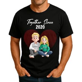 Personalized Couple T-Shirt, Annoying Each Other Since Funny Tee for Wife Husband, Custom for Spouses in Saudi Arabia