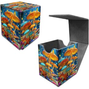 صندوق سطح السفينة الغابات ، حالة قائد MTG لبطاقات التداول ، أكثر من 100 أكمام مع صندوق تخزين مغناطيسي من الجلد لـ PU لـ TCG CCG Magic in Kuwait