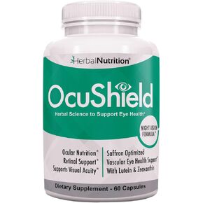فيتامين دعم صحة العين من أوكيوشيلد من أجل عيون صحية، رؤية ليلية مع الزعفران واللوتين والزياكسانثين، مغذيات العين لحماية وتحفيز صحة العين، ثلاث زجاجات in Kuwait