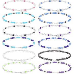 Resflyar 12 قطعة من قلادات البيسبول اللامعة للرجال والنساء، قلادات بيسبول مطرزة بحجر الراين الجليدي ديسكوبول بلينغ هدايا للاعبين in Kuwait