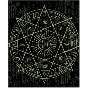 TopHomer GT725 Black and White Maze Tarot Divination Wall Tapestry with 2 Metal Clips and 2 Non-Marking Nails for Table and Room Decoration Home Decor 28 x 38 in in Kuwait
