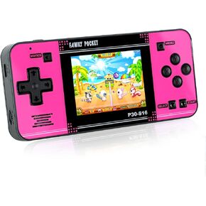 Handheld Game for Kids -Preloaded 220 Retro Video Games, Portable Gaming Player with Rechargeable Battery 3.0" LCD Screen, Mini Arcade Electronic Toy Gifts for Boys Girls (Blue) in Saudi Arabia