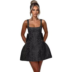 DVBTRGN Jacquard Satin Homecoming Dresses for Teens Short Prom Dress with Bow A Line Graduation Party Gowns in Saudi Arabia