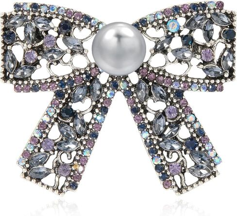 YOQUCOL Cubic Zirconia Crystal Bowtie Shape Brooch for Women Bow Bowknot Brooch Dress Suit Clothes Accessories in Saudi Arabia