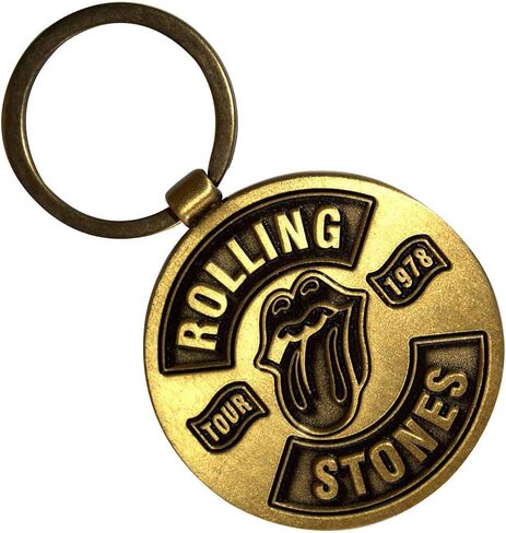 منتجات Rock Off المرخصة رسميًا من Rolling Stones Classic Tongue/tour '78 سلسلة مفاتيح معدنية مزدوجة الجوانب in Kuwait
