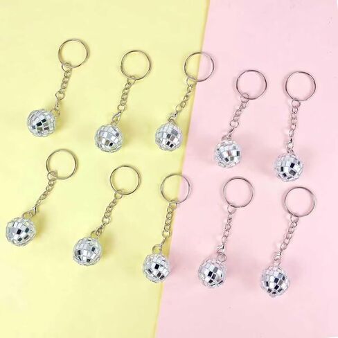 10PCS Mini Mirror Disco Ball Keychain for Supplies 80s 70s Keychain for Party Favors Set Cowgirl Supplies in Saudi Arabia