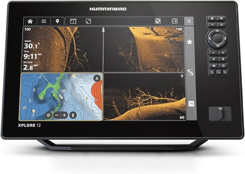 Humminbird Xplore 10 GPS Fish Finder مع محول الطاقة ، Mega Side Imaging+ & HD شاشة تعمل باللمس in Kuwait