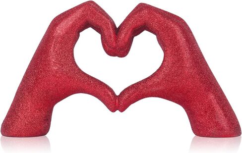 DOVDOV Purple Heart Hand Statue, Heart Shaped Hand Home Decor, Love Fingers for Living Room Bedroom Entrance Dining Table Centre Flat TV Cabinet Bookshelf Small Decoration. in Saudi Arabia
