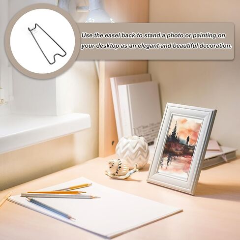 PATIKIL 7.1" Adhesive Easel Back, 2 Pcs Metal Picture Frame Back Stand Photo Frame Easel Back Support for Crafts Art Frames Supplies Paintings Display, Gold in Saudi Arabia