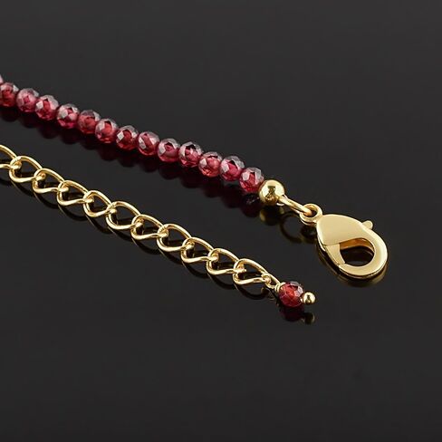 ZEMBIENCE Natural Gemstone Gold Necklace for Women, Birthstone, Crystal Stone with Freshwater Pearl Jewelry, Handmade 18K Gold Plated, Adjustable Chain, Christmas Gift 18inch in Saudi Arabia