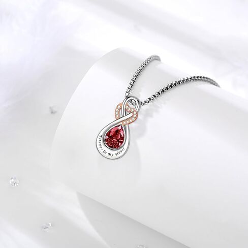 LOOVE Infinity Urn Necklace for Ashes Sterling Silver Heart Moonstone Turquoise Birthstone Keepsake Memorial Cremation Jewelry for Women in Saudi Arabia