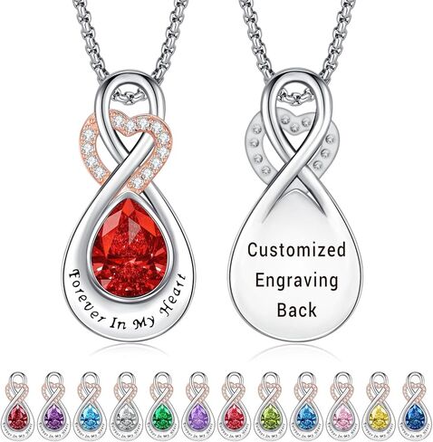 LOOVE Infinity Urn Necklace for Ashes Sterling Silver Heart Moonstone Turquoise Birthstone Keepsake Memorial Cremation Jewelry for Women in Saudi Arabia