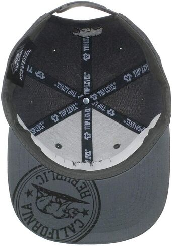 قبعة مسطحة عصرية ذات مستوى عالٍ بشعار California Republic Bear Snapback 297 in Kuwait